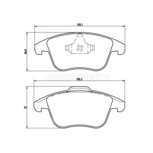 Колодки тормозные перед FORD MONDEO 07-14/FREELANDER II 06-14/VOLVO S60/XC70 07- BREMBO