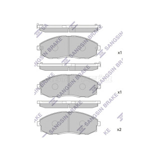Колодки тормозные перед HYUNDAI H1/STAREX 97-06/PORTER 96-04 HI-Q/SANGSIN BRAKE