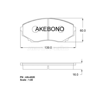 Колодки тормозные перед MAZDA CX7/9 06-13/MPV -06/MITSUBISHI PAJERO SPORT 15- AKEBONO