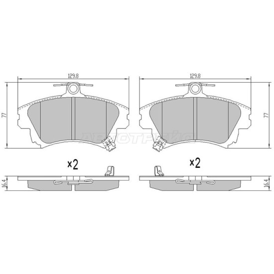 Колодки тормозные перед MITSUBISHI COLT 05-12/VOLVO S40/V40 95-04/MERCEDES SMART 05-06 SAT