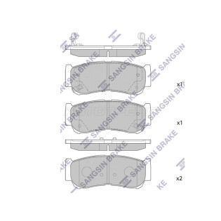 Колодки тормозные зад HYUNDAI SANTA-FE 06- HI-Q/SANGSIN BRAKE
