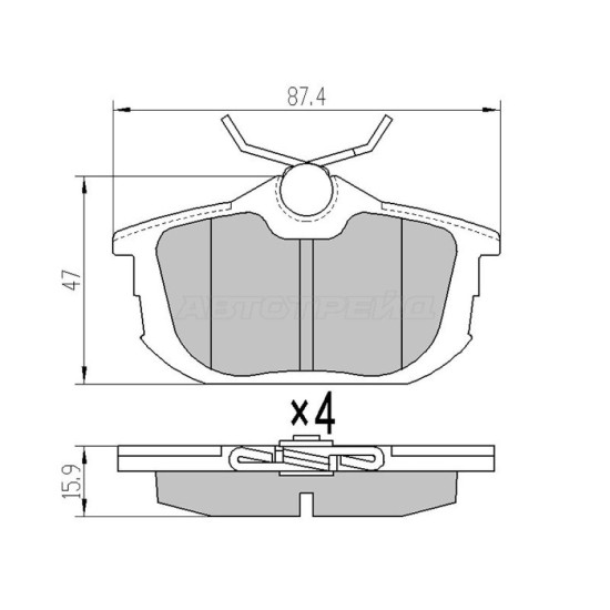 Колодки тормозные зад MITSUBISHI CARISMA 97-06/COLT 02-12 SAT