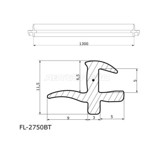 Молдинг лобового стекла MITSUBISHI OUTLANDER XL CW#W 05-12/PEUGEOT 4007 07-12 FLEXLINE