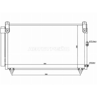 Радиатор кондиционера Lexus IS200 98-05 / IS300 99-05 / Toyota Altezza 98-05 SAT