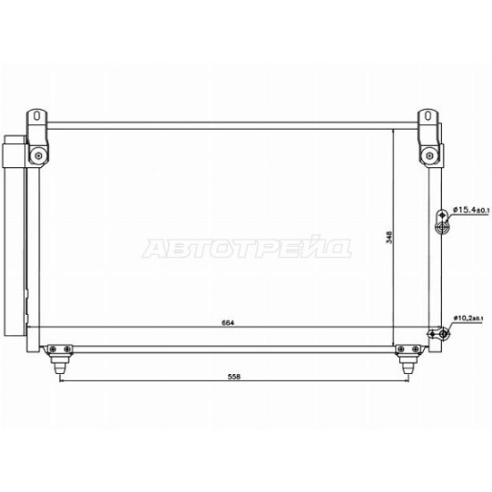 Радиатор кондиционера Lexus IS200 98-05 / IS300 99-05 / Toyota Altezza 98-05 SAT