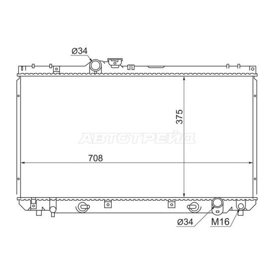 Радиатор Lexus IS200 98-05 / IS300 99-05 / Toyota Altezza 98-05 SAT
