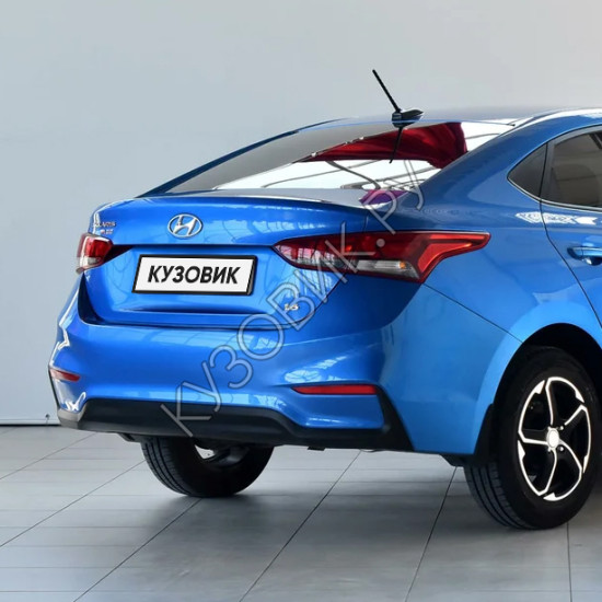 Бампер задний в цвет кузова Hyundai Solaris 2 (2017-2020) седан N4U - MARINA BLUE - Синий Бампер задний в цвет кузова Hyundai Solaris 2 (2017-2020) седан N4U - MARINA BLUE - Синий