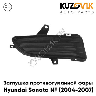 Заглушка противотуманной фары правая Hyundai Sonata NF (2004-2007) дорестайлинг KUZOVIK