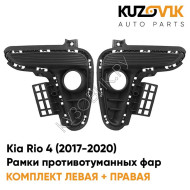 Рамки противотуманных фар Kia Rio 4 (2017-2020) KUZOVIK