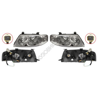 Фары Ниссан Альмера Nissan Almera Classic B10 (2006-2012) комплект 2 штуки левая и правая SAT высокое качество