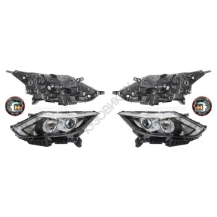Фары Ниссан Кашкай Nissan Qashqai J11 (2014-) комплект 2 штуки левая и правая TYC высокое качество