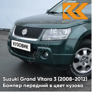 Бампер передний в цвет кузова Suzuki Grand Vitara 3 (2008-2012) рестайлинг Z2T - GROVE GREEN - Зелёный